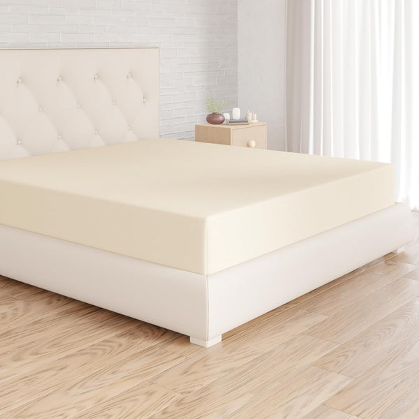 Amazon Basics Soft Microfibre Single Fitted Sheet, Deep Pocket 12 Inch (30 Cm), White