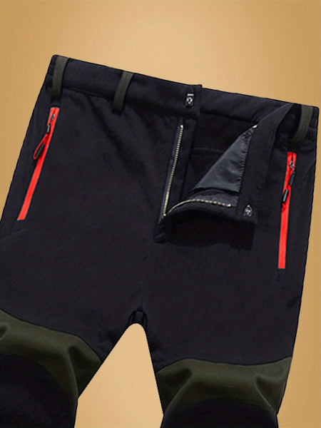 Autumn And Winter Outdoor Fleece Warm Elastic Assault Pants Men'S Soft Shell Trousers Wear-Resistant Hiking Pants