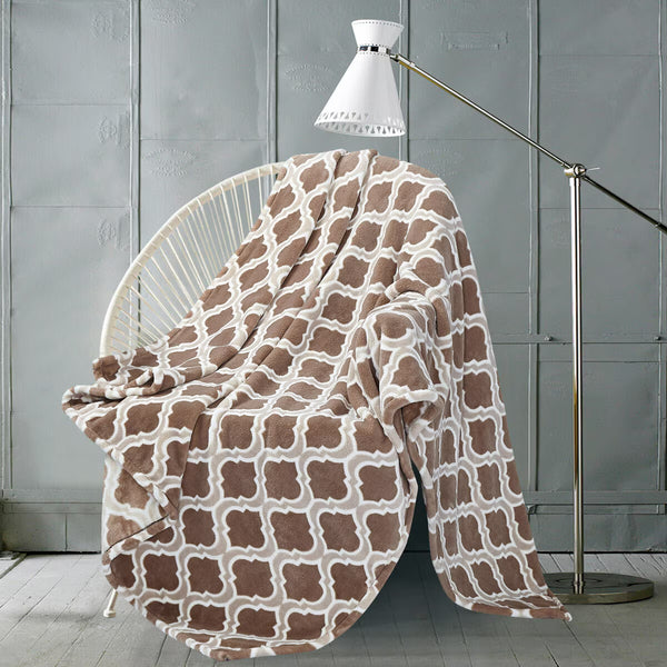 Monte & Jardin Printed Velvet Throw in 3 Designs, 152 X 177 Cm