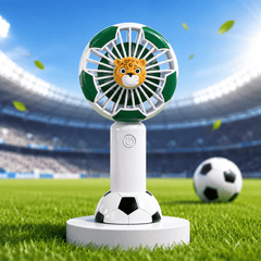 Portable Football Design Handheld Fan, USB Rechargeable Mini Fan with 3 Speed Settings, Compact Personal Cooling Fan for Home Office Travel Outdoor Use