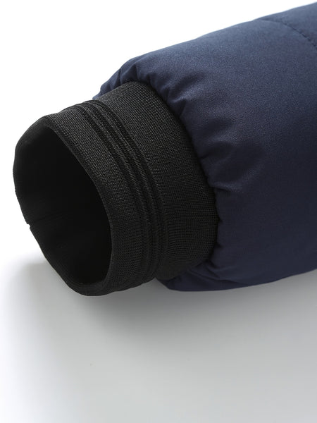 Men's Casual Collar Fashion Coat Men's New Young and Middle-aged Autumn and Winter Plus Velvet Padded Warm -padded Jacket.