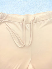 European and American Spring/Summer New Fashion Women's Bottoms: Flared Straight-Leg Pants with Classic English Text Print, Daily Casual Butt-Lifting Peach Butt Long Pants, Three-Piece Set