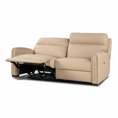 Nicoletti Atlanta Beige Leather Power Reclining Armchair