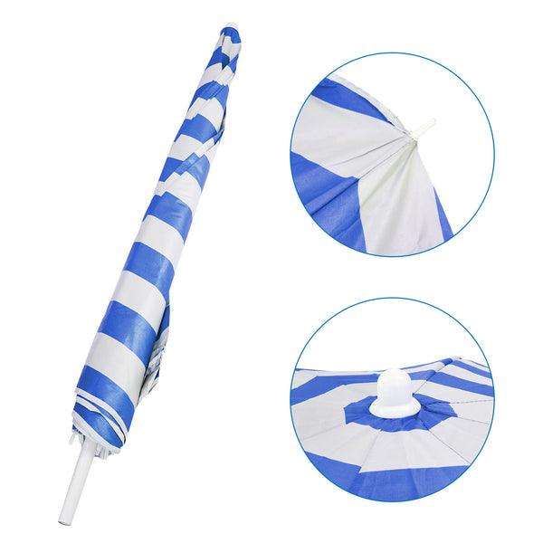 1.7m Garden Parasol Outdoor Tilt Umbrella, Parasol UV Canopy Patio Sun Shade Umbrella for Garden