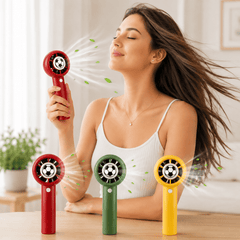 Portable Handheld Fan, USB Rechargeable Mini Fan with 3 Speed Settings, Compact Personal Cooling Fan for Home Office Travel Outdoor Use