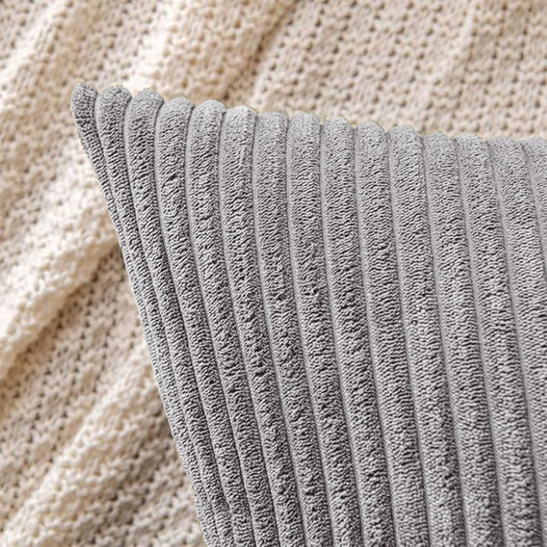 1pc Stripe Velvet Cushion Cover – Soft Luxury Cushion Case, Modern Textured Design, Machine Washable for Sofa & Bedroom Decor, Ideal Gift