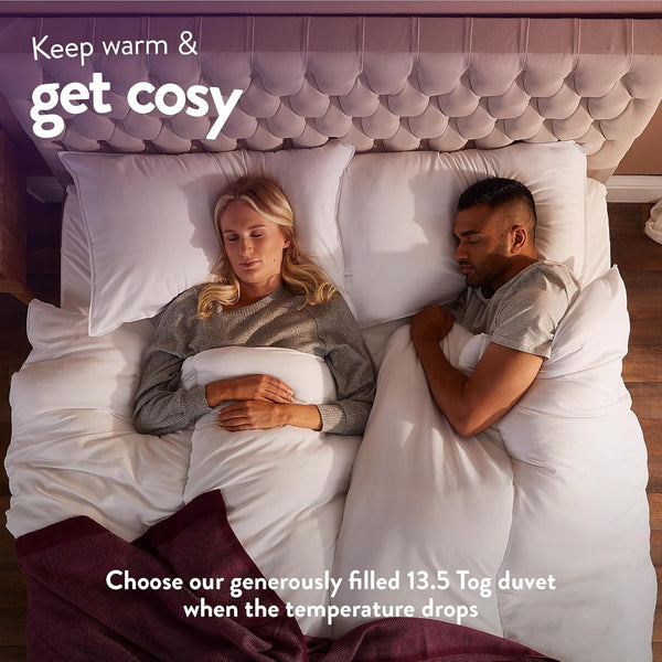 Slumberdown Feels like down King Size Duvet 13.5 Tog - Ultra Soft Extra Warm & Snuggly King Quilt for Cold Winter Nights | UK Made, Non-Allergenic & Washable (225 X 220Cm)