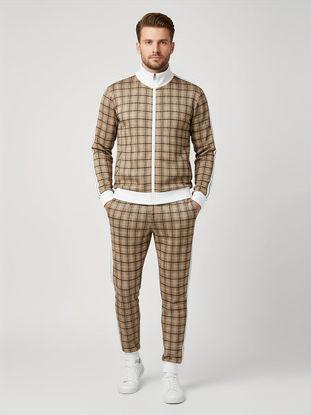 Men's Casual Tracksuits Long Sleeve Jogging Suits Sweatsuit Sets Track Jackets and Pants 2pcs track suits for men set