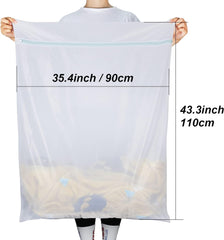 Tenn Well Extra Large Mesh Laundry Bags, 2 Pack 43 X 35 Inch Jumbo Delicates Bag for Washing Machine, Large Mesh Bags for Delicates, Coats, Blankets, Bedding, Toys, Pet Items