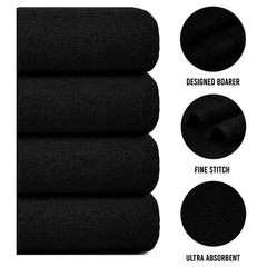 4 X Large Jumbo Bath Towels 100% Egyptian Cotton -75 x 150 cm- Soft Quick Dry Hotel Spa Big Bathroom Towels Set