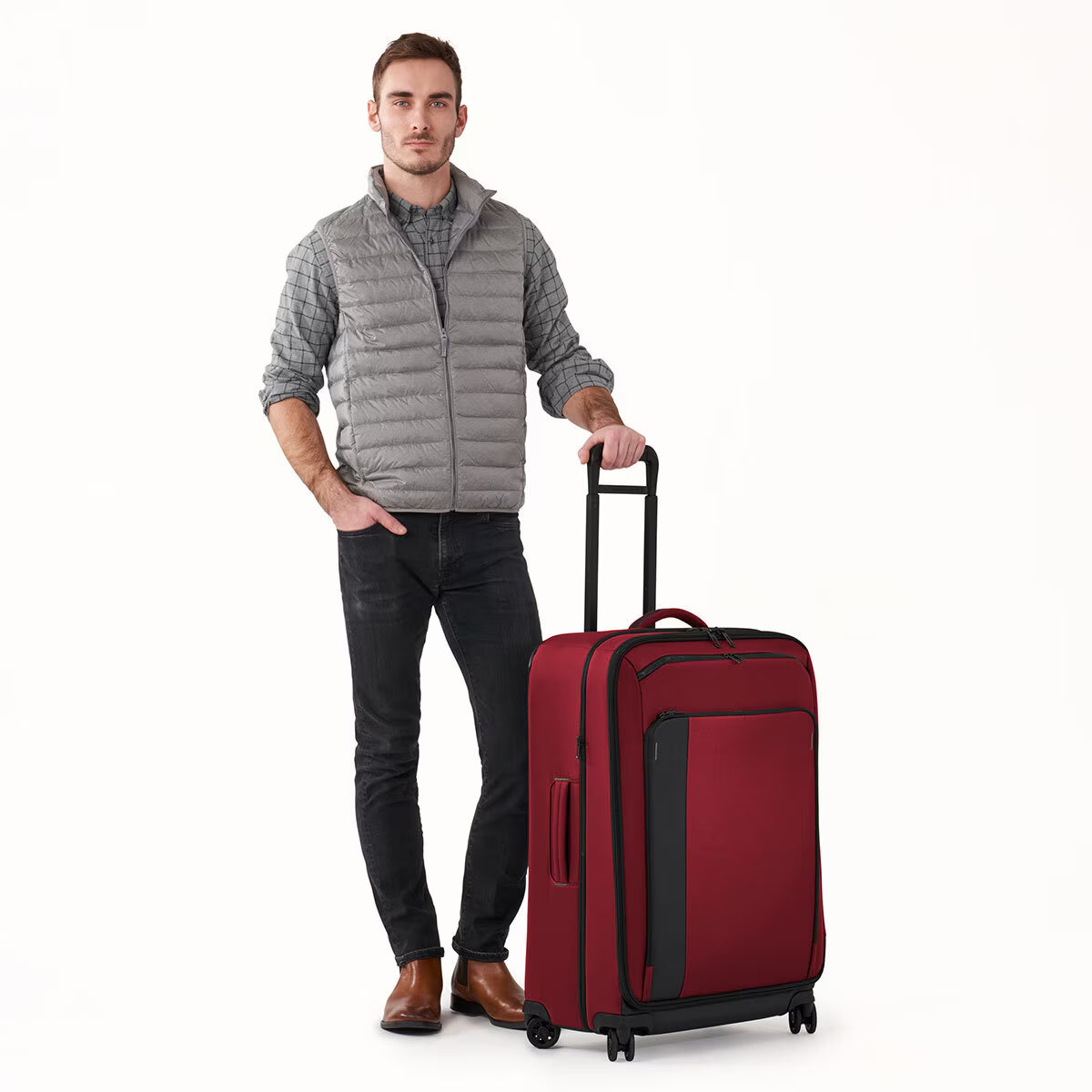Briggs & Riley ZDX 74Cm Large Expandable 4 Wheel Spinner Suitcase in Black