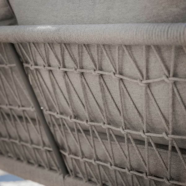 Maze Monaco 3 Piece Deep Seating Corner Patio Set in Cool Linen