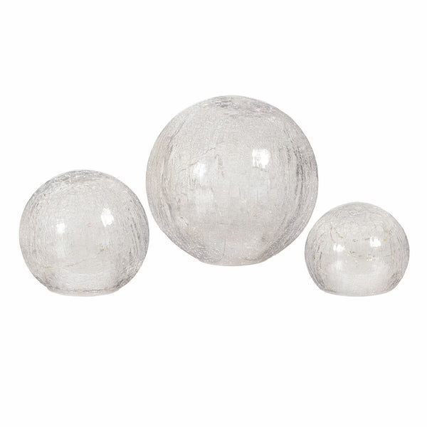 Evergreen LED Glass Sphere & Cube Lights, 3 Piece