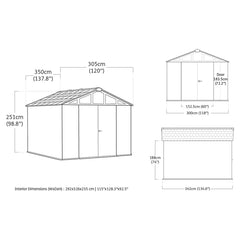 Keter Summit Rosewood 10Ft X 11Ft 6