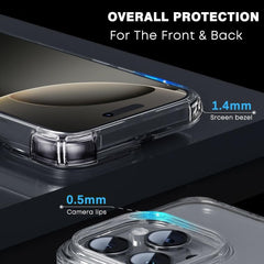 Case For iPhone 17 Pro Max 16 Pro Max Plus 15 14 13 11 12 7 8 17 Air Clear Shockproof Phone Cover