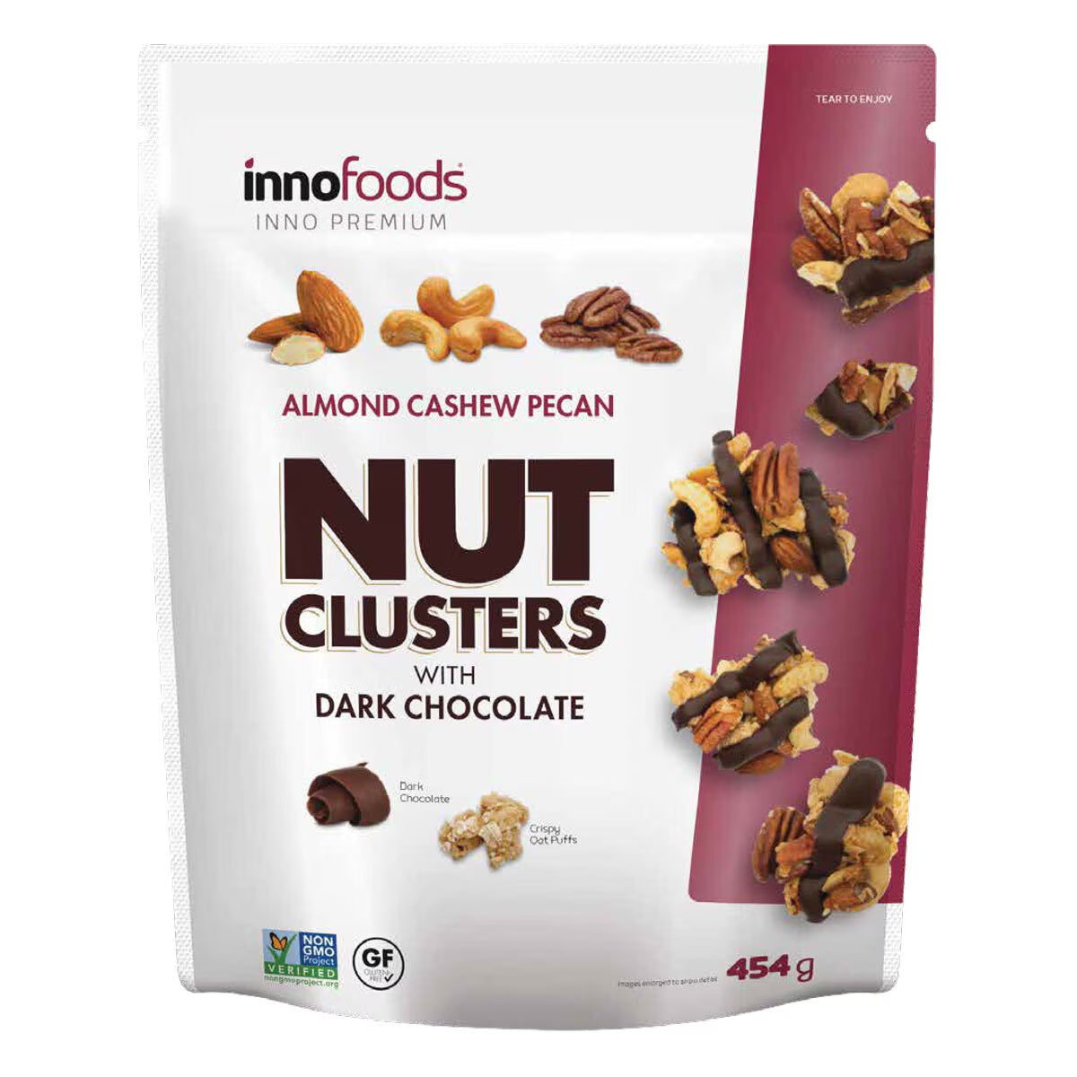 Inno Foods Nut Clusters with Dark Chocolate & Oat Puffs, 454G