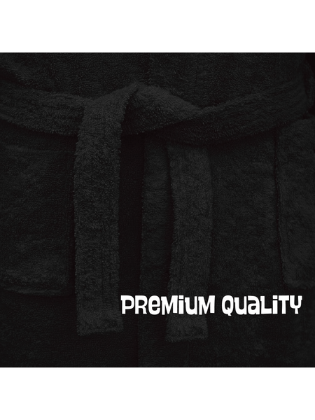 Mens and Ladies Shawl Collar Bathrobe 100% Egyptian Cotton Unisex Shawl Collar Dressing Gown Terry Towelling Bathrobe One Size