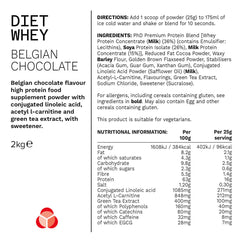 PHD Diet Whey Powder Belgian Chocolate Flavour, 2Kg