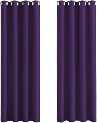 PONY DANCE Grey Blackout Thermal Insulated Curtains for Bedroom, 46 X 54 Inch Short Eyelet Curtains & Drapes, Soft Black Out 2 Panels for Window Living Room/Kitchen