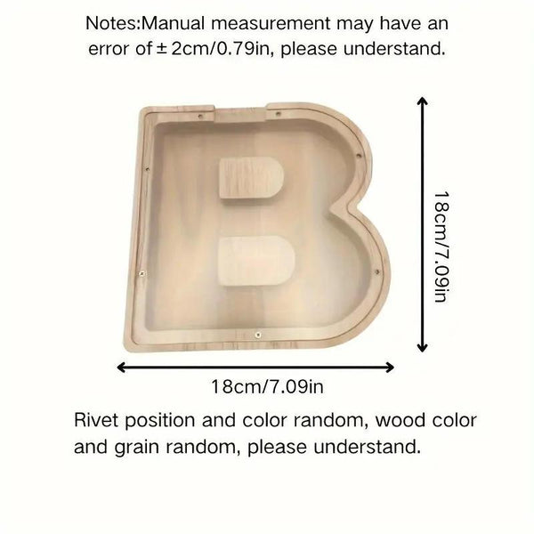 1 unique wooden letter jar - 26 creative A-Z letter storage containers, transparent design, birthday gift idea, home decoration, best friend gift, and functional holiday present.