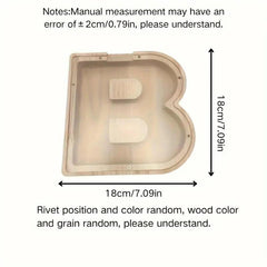 1 unique wooden letter jar - 26 creative A-Z letter storage containers, transparent design, birthday gift idea, home decoration, best friend gift, and functional holiday present.