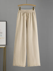 Directional Elegant New Fashion Casual Suit Pants Women'S Loose Sweater Wide Leg Pants Long Trousers Two-Piece Set