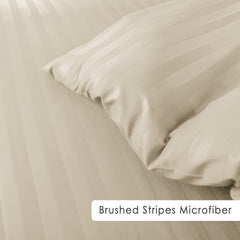 Premium Hotel Quality Satin Stripe Duvet Cover Set Double with Pillowcases | Reversible Soft Quilt Bedding | Easy Care Breathable Luxury Quilt Cover