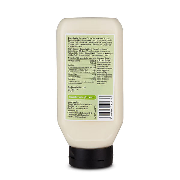 The Foraging Fox Avocado & Lemon Mayo, 2 X 600G