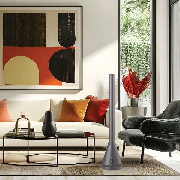 Vybra Spire Cooling Fan, Heater and Air Cleaner in 3 Colours: Black, White or Grey
