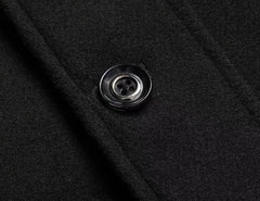 New Autumn And Winter 802 Detachable Double-Layer Collar Thick Velvet Blend Overcoat for Men