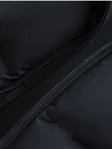 Men's Thick Winter Jacket - Warm Windproof Hooded Coat, Polyester Filled for Cold Weather, Outdoor Activities - Suitable for Teens and Adults, Seasonal Layering, Casual Outerwear, Comfortable and Warm