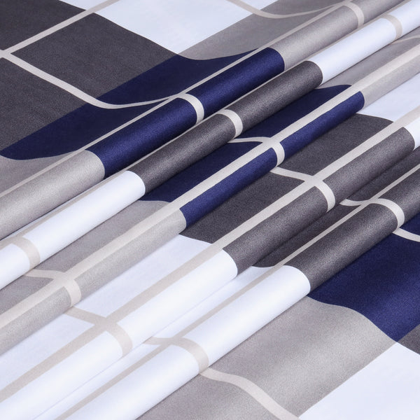 3-Piece Check Duvet Cover Set – Wrinkle-Resistant Modern Design, Ultra-Soft & Smooth Microfiber Bedding, All-Season Comfort, Machine Washable with Pillowcases, Available in All Sizes