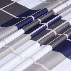 3-Piece Check Duvet Cover Set – Wrinkle-Resistant Modern Design, Ultra-Soft & Smooth Microfiber Bedding, All-Season Comfort, Machine Washable with Pillowcases, Available in All Sizes