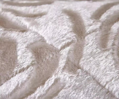 3pcs Embossed Bedspread Set - Coverless Comforter with 2 Pillow Shams, Lightweight All-Season Bedding - Soft Teddy Fleece Bedspread