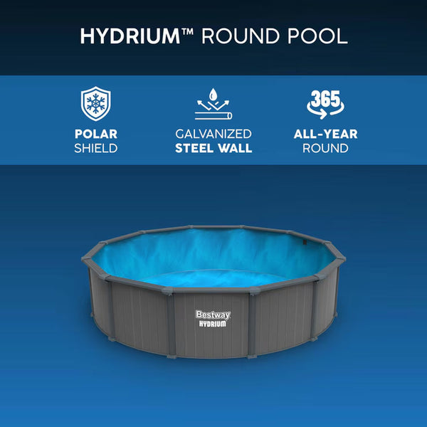 Bestway® Hydrium™ 18Ft (5.4M) round Steel Wall above Ground Pool Set