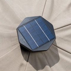 Sunvilla 10Ft (3M) Solar LED round Market Umbrella in Beige