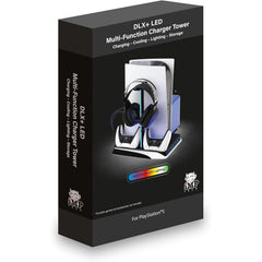 IMP Gaming DLX LED Twin Charging Tower With Cooling Fans & Game Storage (PlayStation 5)