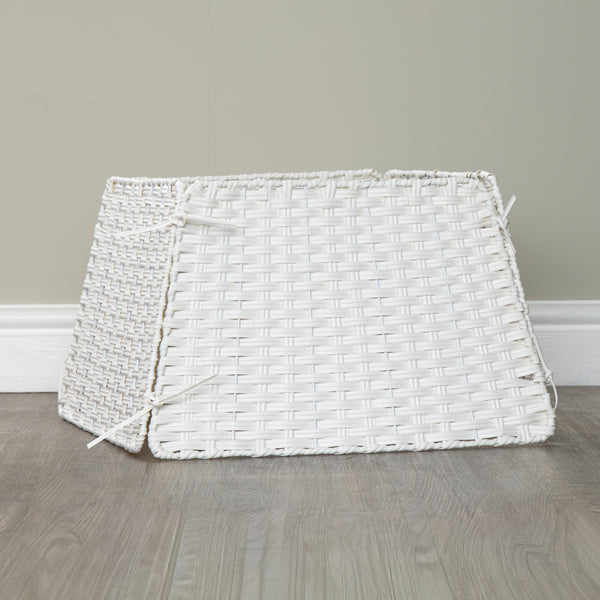 47cm x 46cm Samuel Alexander Foldable Faux Rattan Christmas Tree Skirt in White