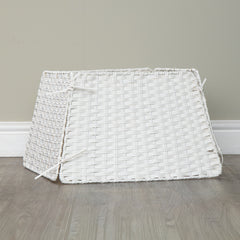 47cm x 46cm Samuel Alexander Foldable Faux Rattan Christmas Tree Skirt in White