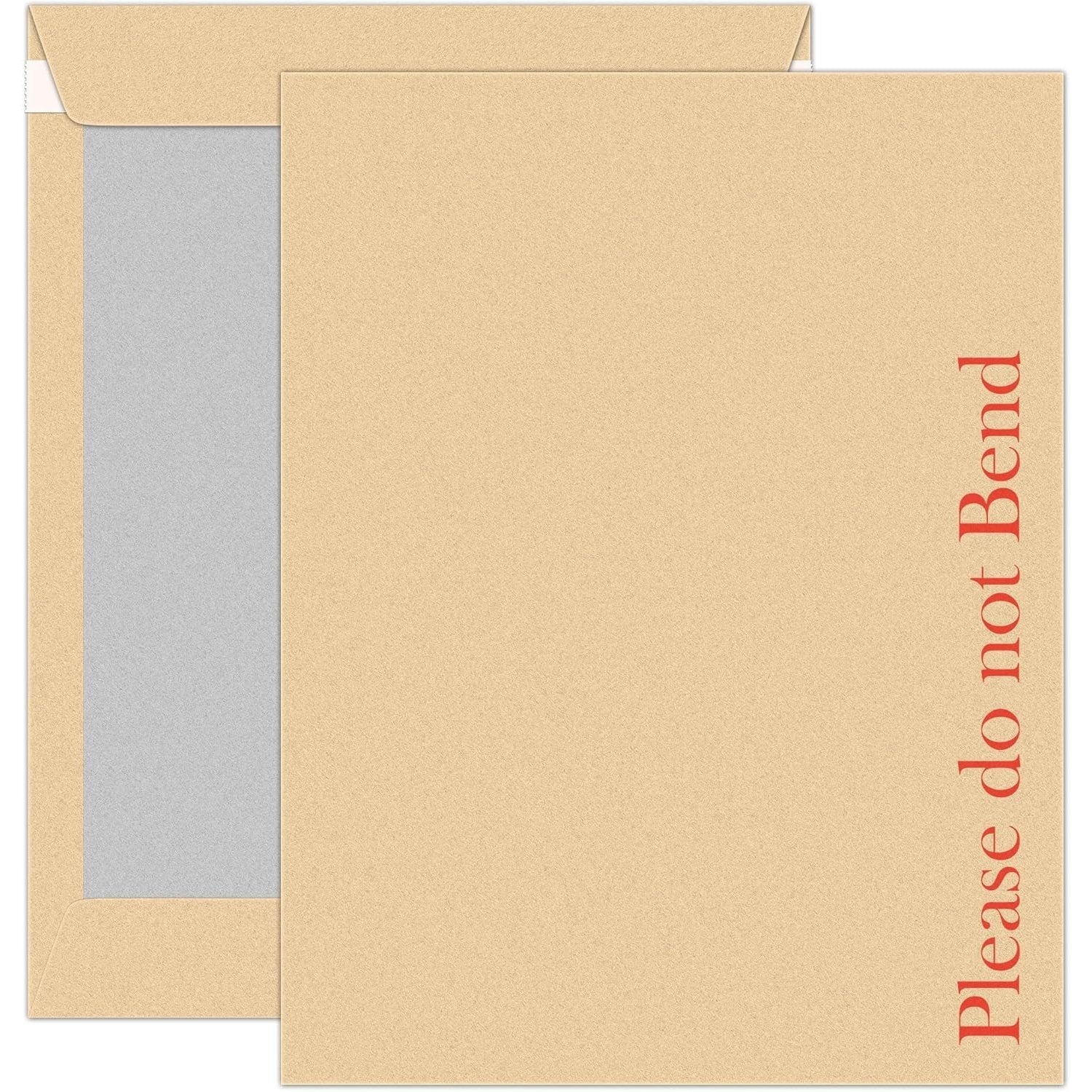 iSOUL 125Pcs A4 C4 324mm x 229mm Manilla Hard Board Backed Envelopes Do Not Bend Envelopes