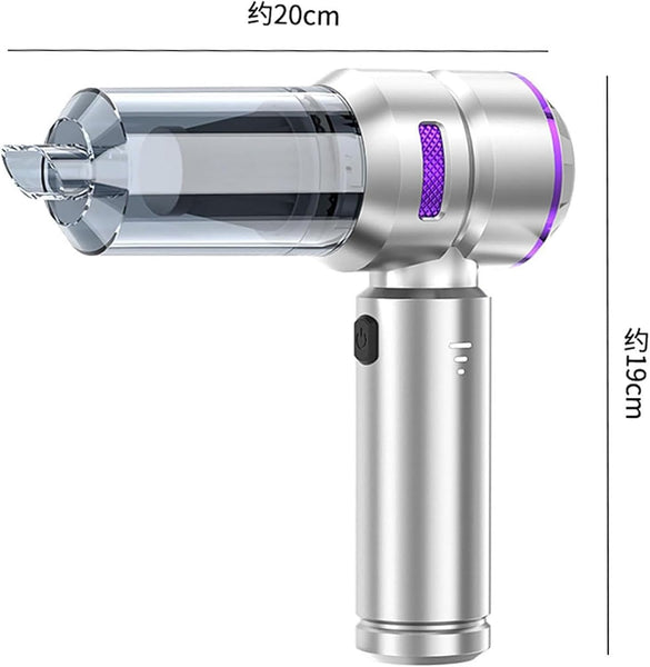 Flexup V-21 Blower & Vacuum, Three Speed Adjustment Functions, Portable & Rechargeable High Power Handheld Cordless Vacuum for Car, High Suction Power, Wireless, Brushless (Black)