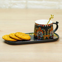 1pc Ceramic Coffee Cup And Saucer, Korean-Style Ins Style Retro Hand-Knotted Mug, High-Looking Fresh Breakfast Milk Cup, Office Water Cup, Tea Cup, Suitable for Home Use, Parties, Gift Giving