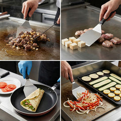 Smash Burger Press Kit for Griddle – 5-Piece Flat Top Grill Accessories Set with Burger Press, 12-Inch Melting Dome, Large Griddle Spatula