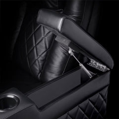 Valencia Tuscany Black Leather Power Reclining Home Theatre Chair