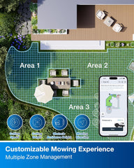 ECOVACS GOAT O500 Panorama Robot Lawnmower 500㎡, Auto Mapping, Setup-Free, Lidar-Enhanced Panoramic Visual Navigation, Pass 0.7M Path, Customized Mowing, Edge Precision Mowing, 45% Slope