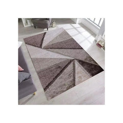 Luxury Soft Shaggy Area Rug – Modern Non-Shedding Geometric Triangles Design, High-Pile Plush Living Room Carpets, Large Thick Rug for Bedroom, Kitchen, Lounge & Home Décor – Contemporary Floor Rug & Mats