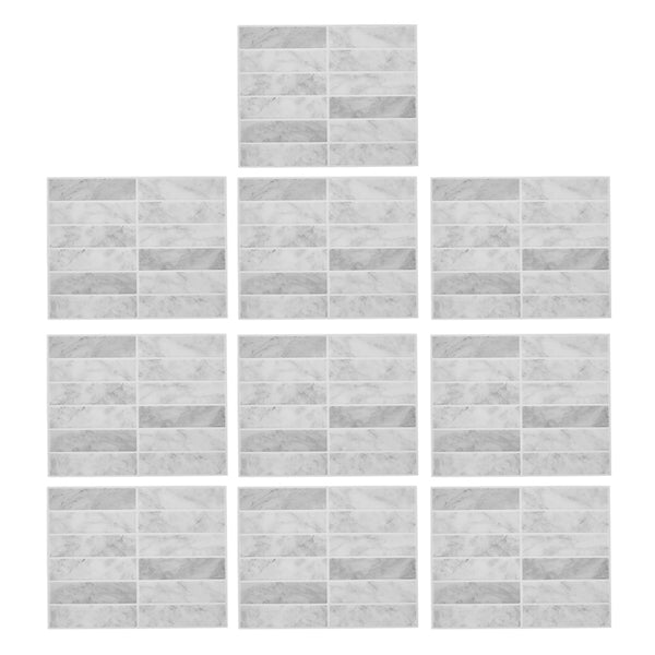 10 Sheets 1mm Thickness Tiles Self Adhesive Wall Tiles, Tile Stickers for Kitchen & Bathroom, Stick on Tiles, Peel and Stick splashback 29cm x 22.9cm