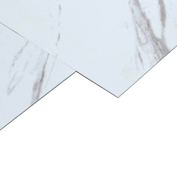 5m² 24pcs PVC Marble Effect Peel and Stick Flooring Planks Flooring Stickers Silent Tile Floorboard Self-adhesive Floor Tiles 2mm Thick Wear-resistant Layer 0.07mm, Waterproof Plank Wall Plank Simulated for Bedroom Kitchen Living Room 18 X 18 Inch 5m²