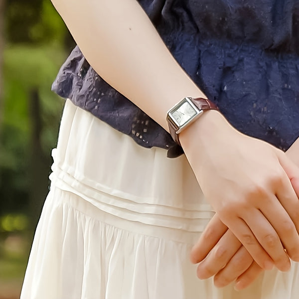 Casio Vintage Small Square Watch for Women and Teens, Simple Analog Style