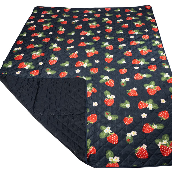 Navigate Strawberries & Cream Picnic Blanket, 175 X 140Cm